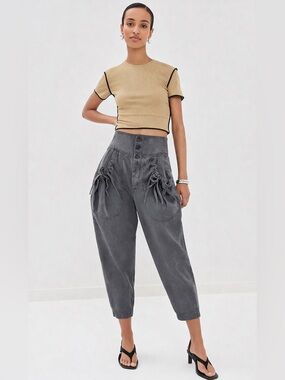 Isabell Marant Linen/Lyocell Ankle Pant - 4